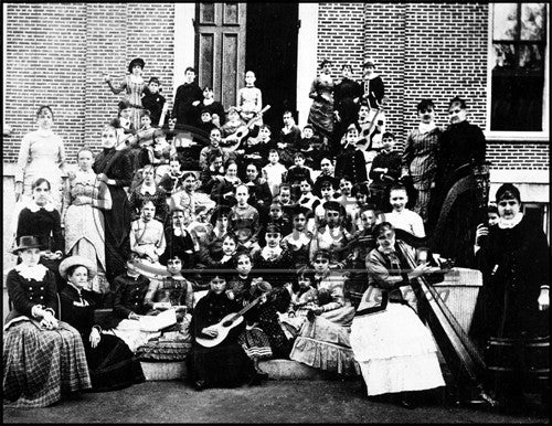 Group of Music Students on the Front Steps