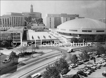 Municipal Auditorium and the State Capitol from the Air