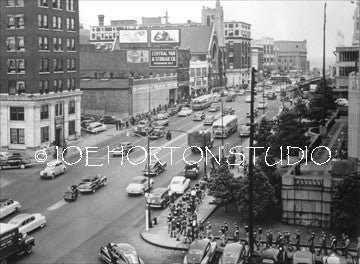 Broadway towards 8th Avenue from Union Station, circa 1940's