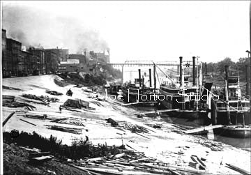 Nashville Wharf with Steamboats - circa 1900