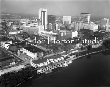 Aerial View of Downtown Nashville - from the River