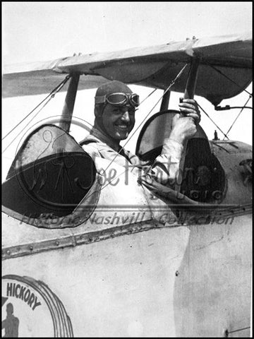 Pilot in his Airplane