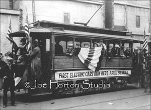 First Electric Streetcar - circa 1889
